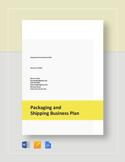 Packaging and Shipping Business Plan